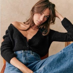 Sezane Black Barry Jumper/Cardigan